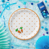 Assiettes En Carton Plaque de papier carottes et polka (Fête)