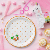 Assiettes En Carton Plaque de papier carottes et polka (Fête)