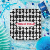 Assiettes En Carton Plaque de papier Carré Motif miroir Ghost (Fête)