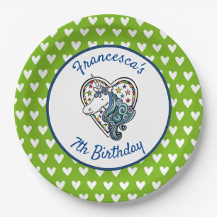 Assiettes En Carton Plaque de papier cartonné Unicorne personnalisée
