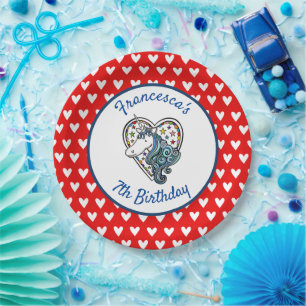 Assiettes En Carton Plaque de papier cartonné Unicorne personnalisée