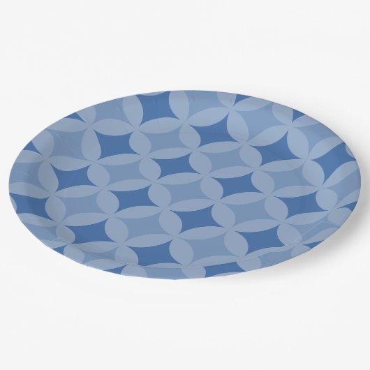 Assiettes En Carton Plaque de papier - Cercles et diamants (Angle)