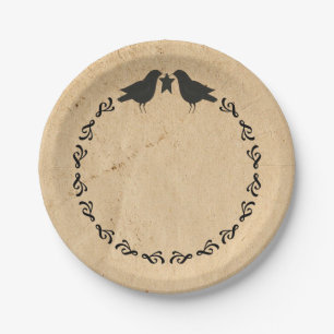 Assiettes En Carton Plaque de papier circulaire à corbeaux primitifs