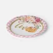 Assiettes En Carton Plaque de papier Citrouille 2e anniversaire - Plaq (Angle)