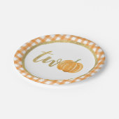 Assiettes En Carton Plaque de papier Citrouille 2e anniversaire - Plat (Angle)