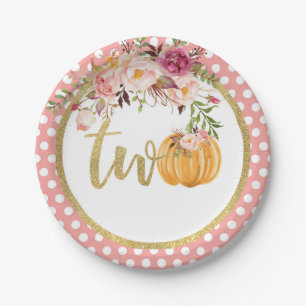 Assiettes En Carton Plaque de papier Citrouille 2e anniversaire - poin