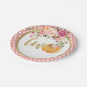 Assiettes En Carton Plaque de papier Citrouille 2e anniversaire - poin (Angle)