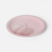 Assiettes En Carton Plaque de papier citrouille rose pâle (Angle)