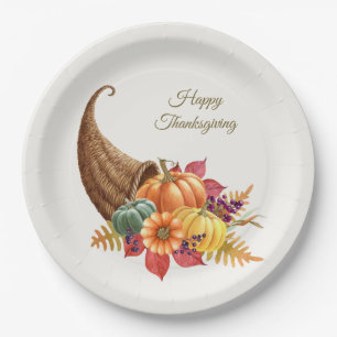 Assiettes En Carton Plaque de papier Cornucopia Thanksgiving