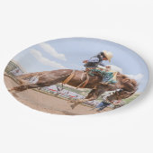 Assiettes En Carton Plaque de papier cowboy rodéo (Angle)