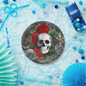 Assiettes En Carton Plaque de papier crâne (Fête)