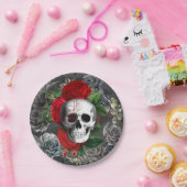 Assiettes En Carton Plaque de papier crâne (Fête)