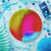 Assiettes En Carton Plaque de papier "Cravate teintée" (Fête)