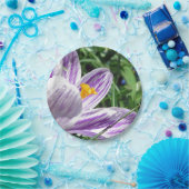 Assiettes En Carton Plaque de papier crocus à ressort violet (Fête)