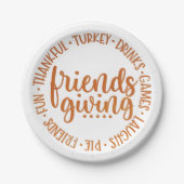 Assiettes En Carton Plaque de papier d'Action d'Orange (Devant)