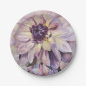 ASSIETTES EN CARTON PLAQUE DE PAPIER DAHLIA FLEURS (Devant)