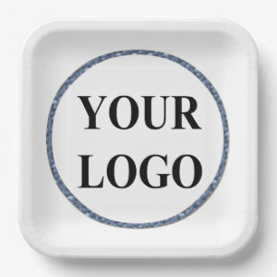 Assiettes En Carton Plaque de papier d'anniversaire AJOUTER LOGO Aquar