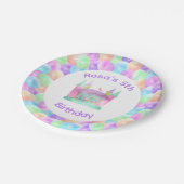 Assiettes En Carton Plaque de papier d'anniversaire de 7 po d'aquarell (Angle)