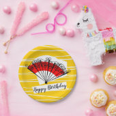 Assiettes En Carton Plaque de papier d'anniversaire du fan espagnol (Fête)