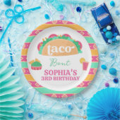 Assiettes En Carton Plaque de papier d'anniversaire mexicaine rose Fie (Fête)