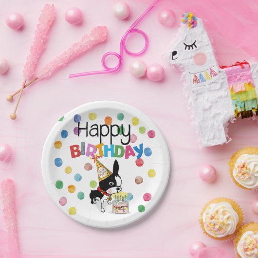 Assiettes En Carton Plaque de papier d'anniversaire Mirabelle Boston t (Fête)