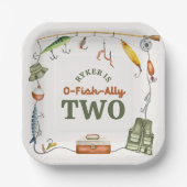 Assiettes En Carton Plaque de papier d'anniversaire O-Fish-Ally (Recto)