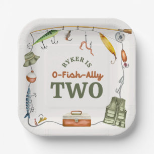Assiettes En Carton Plaque de papier d'anniversaire O-Fish-Ally
