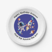 Assiettes En Carton Plaque de papier d'anniversaire sur le thème de l' (Devant)