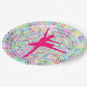 Assiettes En Carton Plaque de papier Danse pour la paix (Angle)