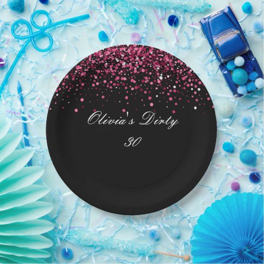 Assiettes En Carton plaque de papier datant de trente ans (Fête)