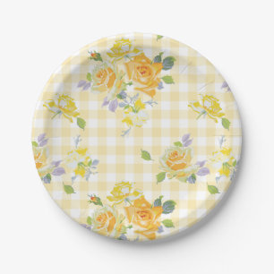 Assiettes En Carton Plaque de papier de 7 po dans En vichy de betercup