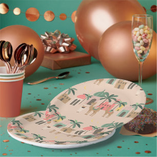 Assiettes En Carton Plaque de papier de Baby shower à thème du désert