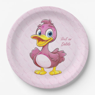 Assiettes En Carton Plaque de papier de canard rose
