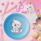 Assiettes En Carton Plaque de papier de chat (Fête)