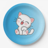 Assiettes En Carton Plaque de papier de chat (Devant)