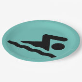 Assiettes En Carton Plaque de papier de conception de natation (Angle)