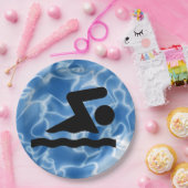 Assiettes En Carton Plaque de papier de conception de natation (Fête)