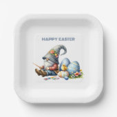 Assiettes En Carton Plaque de papier de fête de Pâques (Recto)
