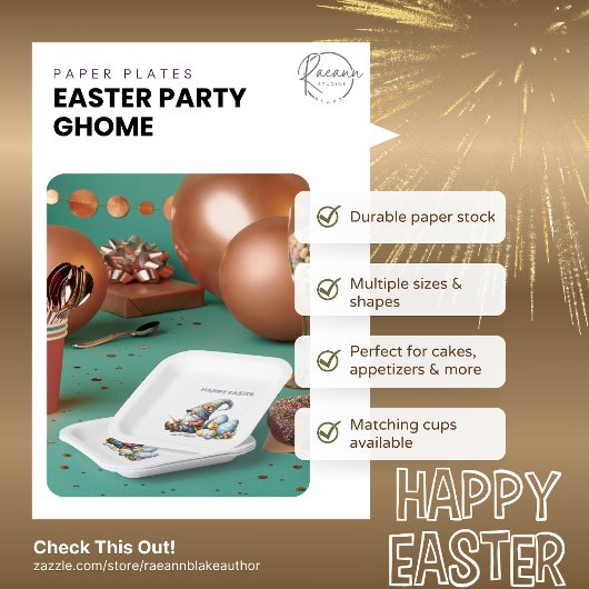 Assiettes En Carton Plaque de papier de fête de Pâques