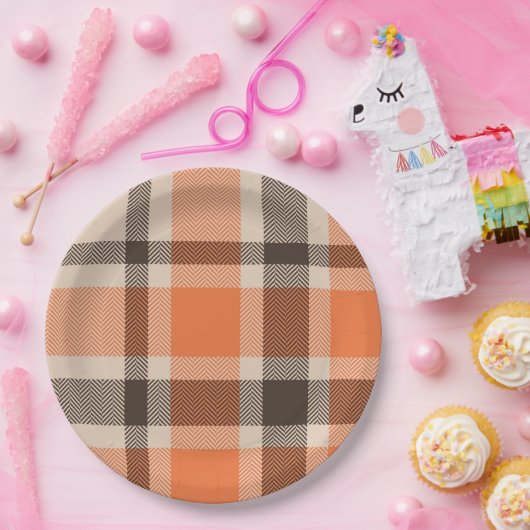 Assiettes En Carton Plaque de papier de flanc à platine automnale (Fête)