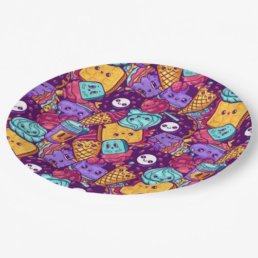 Assiettes En Carton Plaque de papier de friandises (Angle)