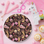 Assiettes En Carton Plaque de papier de friandises (Fête)