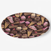 Assiettes En Carton Plaque de papier de friandises (Angle)