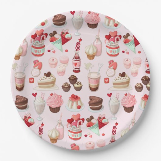 Assiettes En Carton Plaque de papier de friandises (Devant)