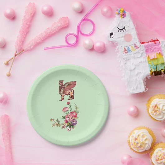 Assiettes En Carton Plaque de papier de jardin Lamassu (Fête)