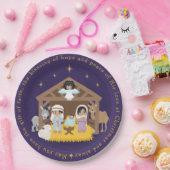 Assiettes En Carton Plaque de papier de la crèche multiculturelle (Fête)