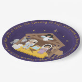 Assiettes En Carton Plaque de papier de la crèche multiculturelle (Angle)