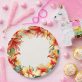 Assiettes En Carton Plaque de papier de la fête d'été tropicale (Fête)