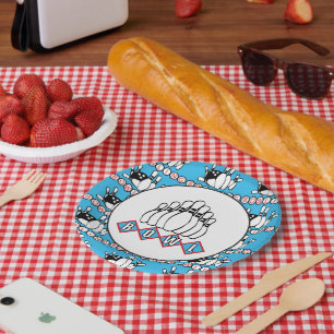 Assiettes En Carton Plaque de papier de la partie Cute Bowling