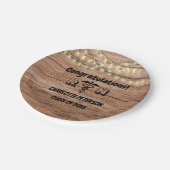 Assiettes En Carton Plaque de papier de la partie de graduation Rustic (Angle)